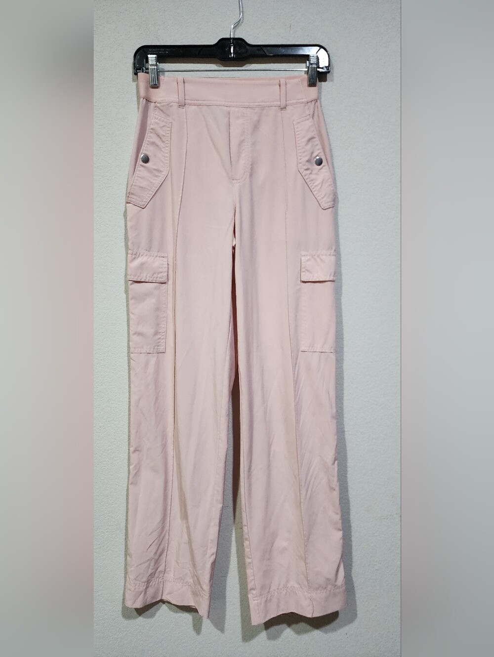 Athleta Pale Pink Cargo Wide-Leg Pants Size 0 - Picture 1 of 14